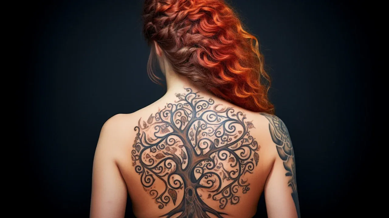 mujer arbol de la vida tatuaje